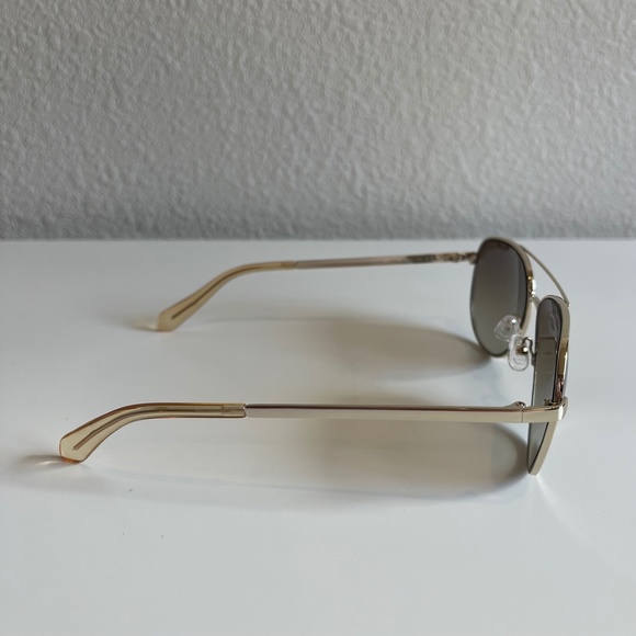 NEW Kate Spade New York Emmaline Sunglasses Gold Metal Aviators main image 7